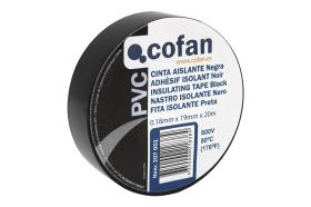 Cofan 207001 - ROLLO DE CINTA AISLANTE NEGRO 20mts.