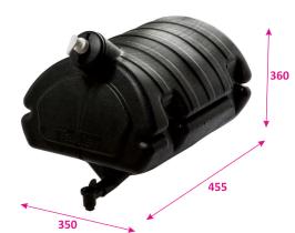 KINGOM KD9002N - DEPOSITO AGUA 30L CON JABONERA NEGRO